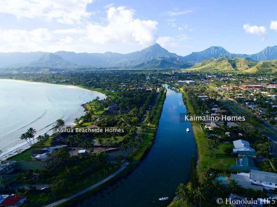 Kaimalino Homes and Kailua Beachside Homes - Aerial Photo