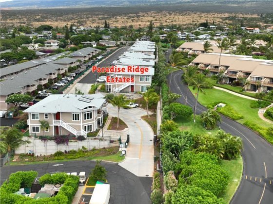 Paradise Ridge Estates Aerial Closeup Facing Mountain