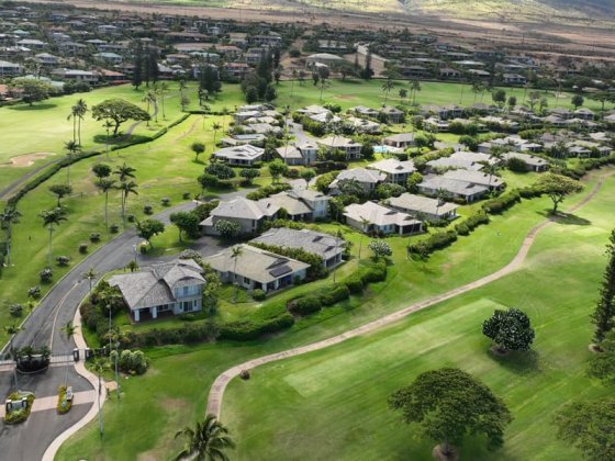Vintage At Kaanapali Homes Surrounded By Golf Course - Aerial Photo