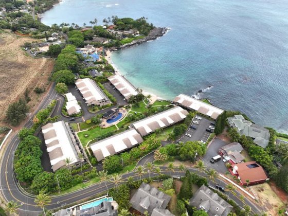 Kahana Sunset Aerial Photo Seem From Inland - Can Also See Pool