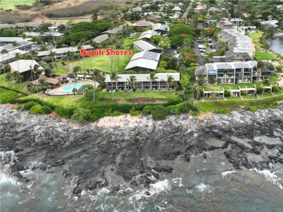 Napili Shores Condo Aerial Photo Seen From Ocean
