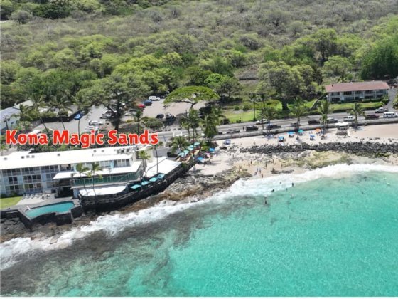 Kona Magic Sands Aerial Photo Seen From Ocean