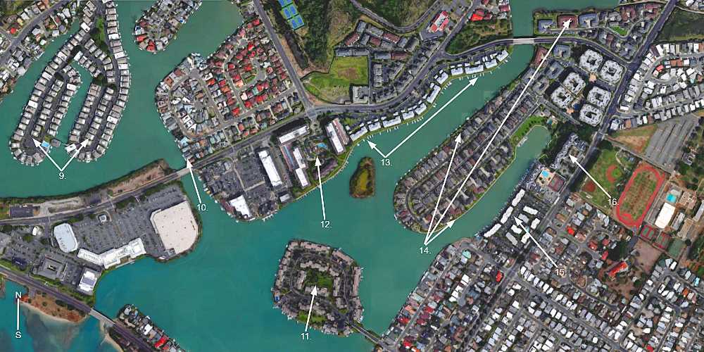 Hawaii Kai Marina Front Condos & Townhomes - Aerial Map