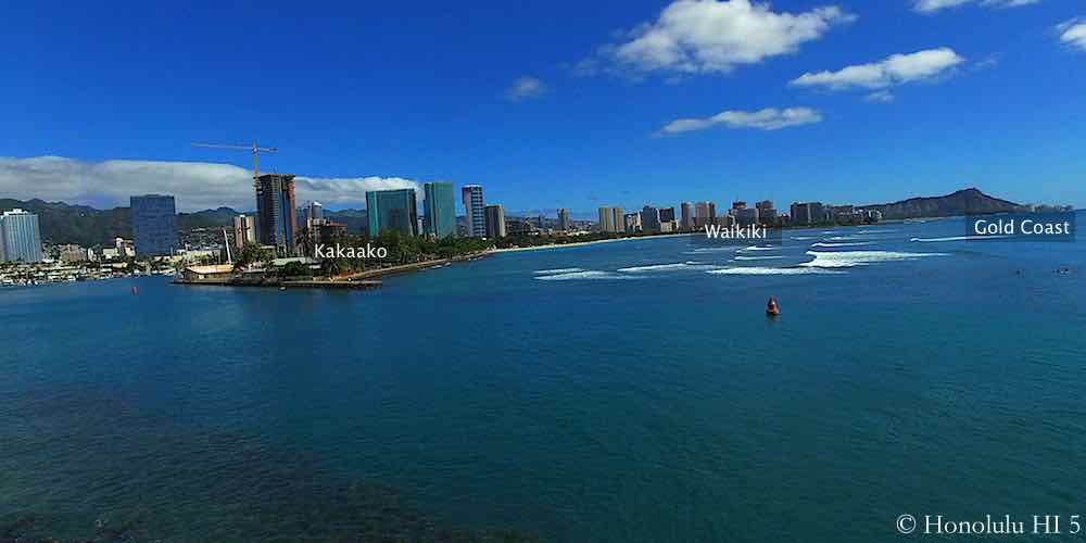 Honolulu Condos - Drone Photo of Kakaako, Waikiki, Diamond Head