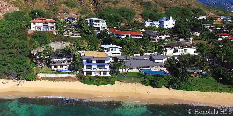 Diamond Head Beach Front Homes - Aerial Photo