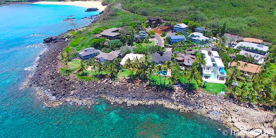 Waimea Oceanfront Homes - Aerial Photo
