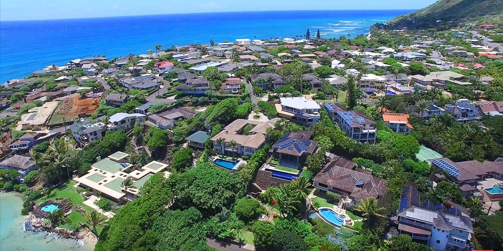 Black Point Oceanfront Homes - Drone Photo