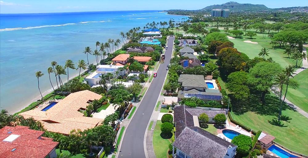 Kai Nani Beachfront & Golf Fronting Homes - Drone Photo