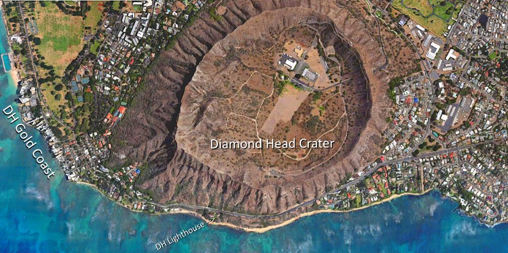 Diamond Head Neighborhood Aerial Map