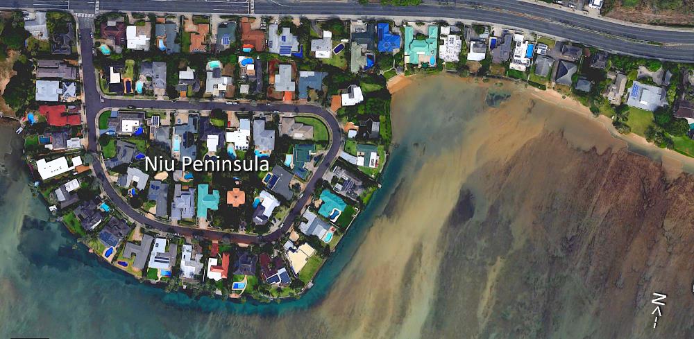 Niu Peninsula Aerial Map