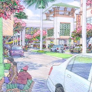 Hoopili Shopping and Street Rendering