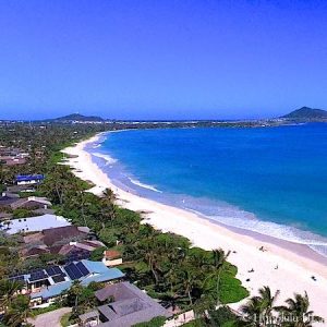 Kailua Beachside Beachfront Homes - Drone Photo