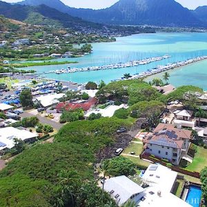 Mahinui Bay Homes in Kaneohe - Drone Photo