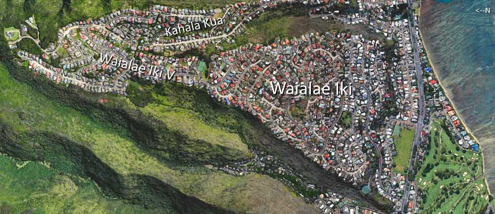 Waialae Iki Satellite Map Photo