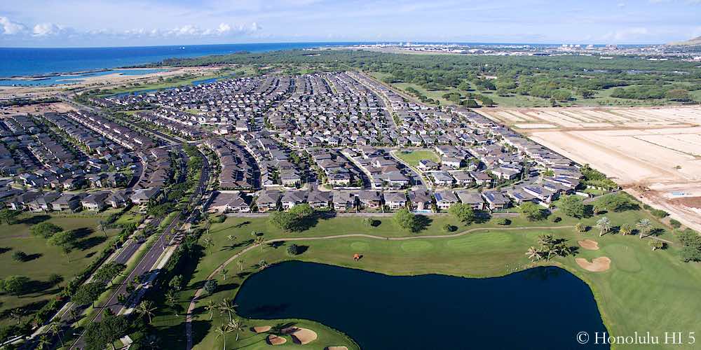 Golf Course Hokalei Homes - Drone Photo