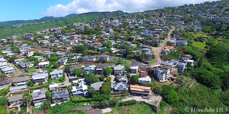 Pacific Heights Honolulu Homes - Drone Photo