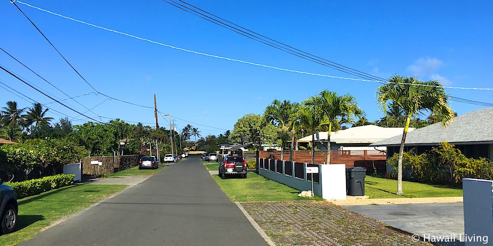 Street in Koolaupoku Neighborhood in Kailua