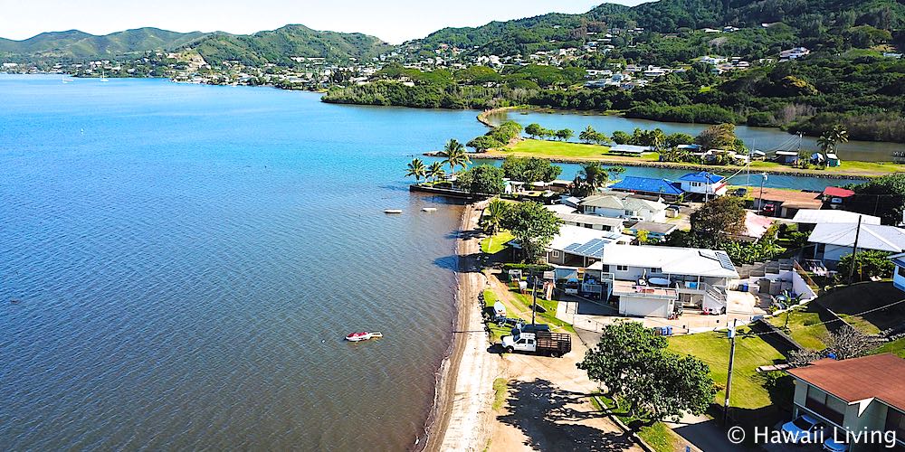 Kayakers in Kaneohe Bay - Aerial Photo