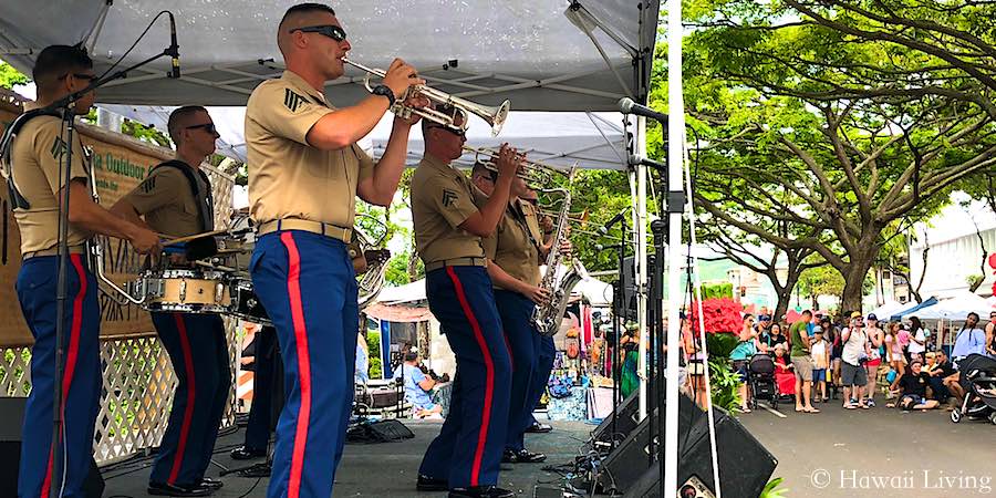 Marine Corps Band at Kailua Town Party