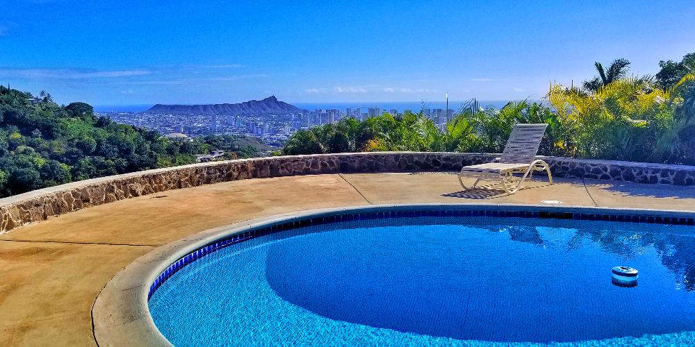 Pool with Diamond Head