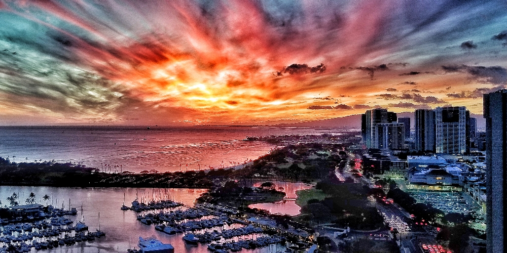 Honolulu Clouds at Sunset