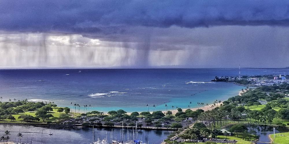 Rain At Ala Moana